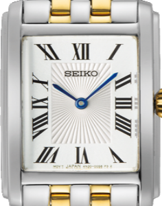 SWR087P1 Seiko dameshorloge Bi-color staal vierkant