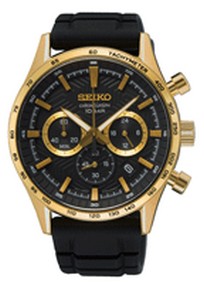 SSB446P1 Seilo Herenhorloge chronograaf verguld Rubberband