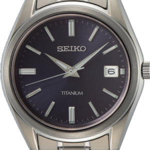 SUR373P1 Seiko herenhorloge titanium donkerblauw