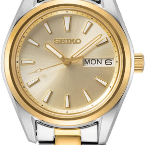 SUR354P1 Seiko dameshorloge bi-color staal gouden wijzerplaat
