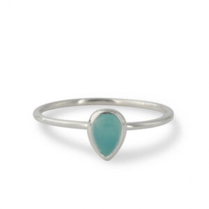RS1628CH Campur zilveren ring chalcedoon maat 52