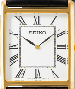 SWR052P1 Seiko horloge Double zwart leer