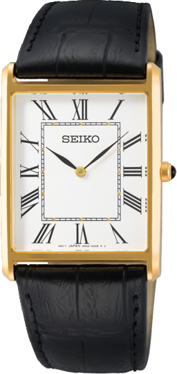 SWR052P1 Seiko horloge Double zwart leer