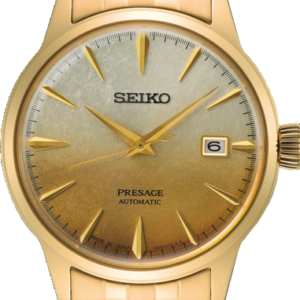 SRPK46J1 Seiko heren horloge Presage Goldplated