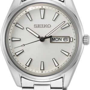 SUR339P1 Seiko herenhorloge staal wit