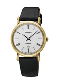 SXB432P1 Seiko dameshorloge premier double leren band