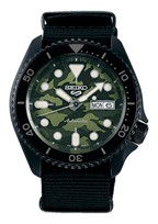 SRPJ37K1 Seiko herenhorloge 5-serie zwart staal automaat