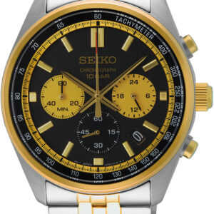 SSB430P1 Seiko herenhorloge bicolor staal chronograaf zwart