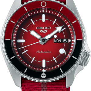 SRPF67K1 Seiko 5 automaat rode nato band limited