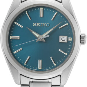 SUR525P1  Seiko herenhorloge staal blauw