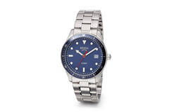3664-04 Boccia titanium herenhorloge 10bar blauwe rand en wijzerplaat