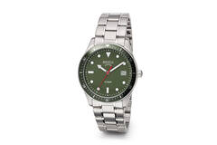 3664-05 Boccia titanium herenhorloge 10bar groene rand en wijzerplaat