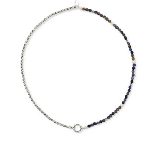 177TIS 45cm -  Buddha to Buddha Stacking Necklace Spirit Bead Silver Tiger Eye Soladite