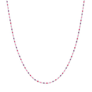 13.39015 KA zilveren collier bolletjes gekleurd emaille