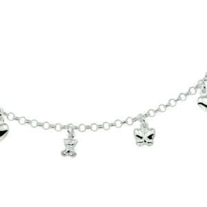 10.07754 KA zilver collier 5 bedels 42cm