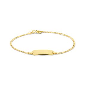 40.27503 KA 40.27503 KA gouden graveerarmband figaro 19 cm