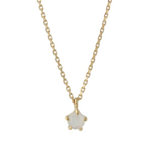 CS1791M Campur goud op zilver collier Maansteen