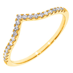 GGA3738 pas gouden v-ring 0.16 H-SI diamant maat 17,5