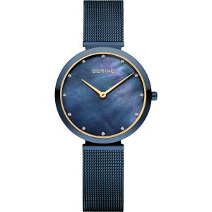 18132-399 Bering dameshorloge blauw staal
