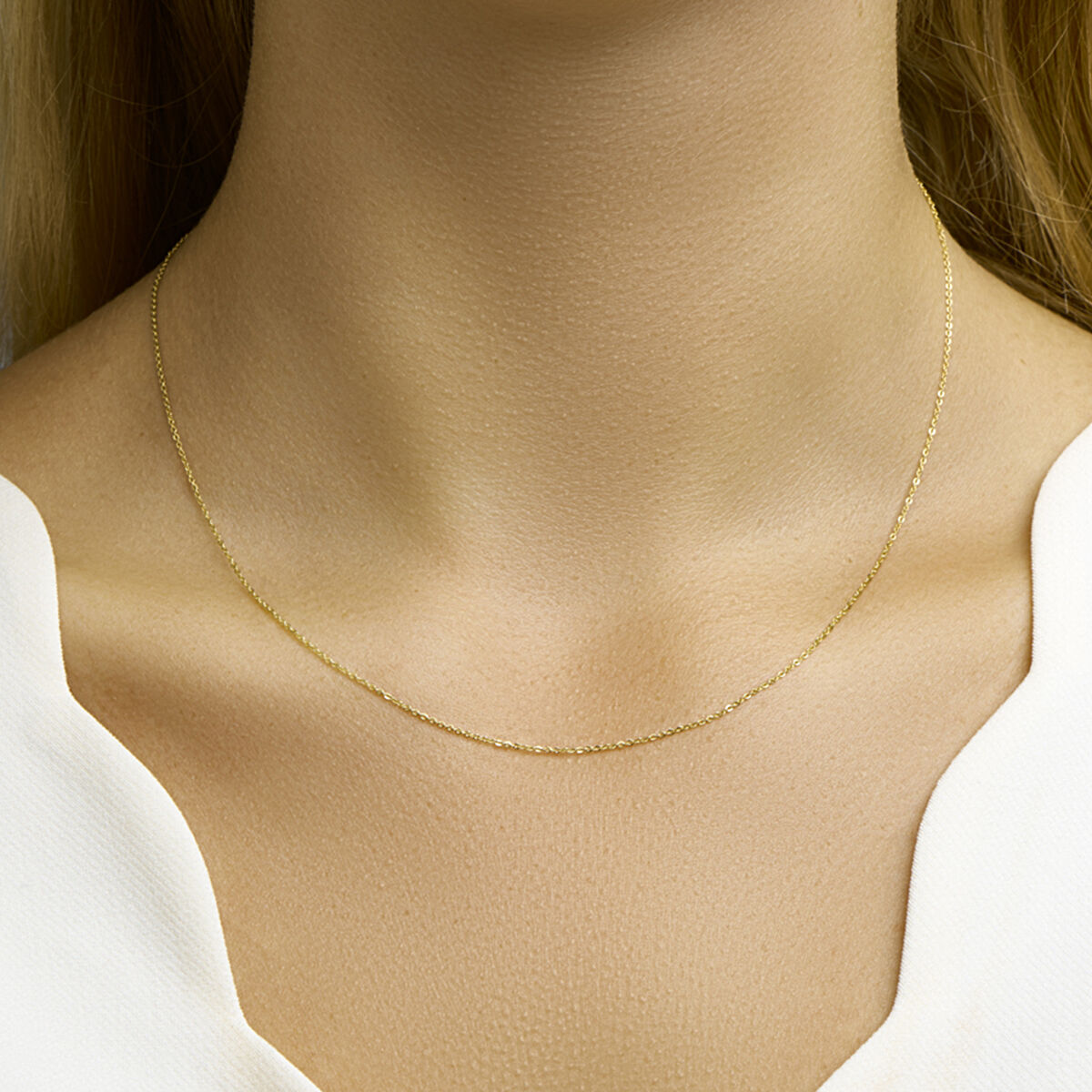 40.16340 KA collier anker geelgoud 45cm 1,0mm 14krt - Afbeelding 2