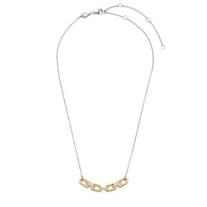 34044/42  Ti sento bi-color collier goud op zilver zirkonia