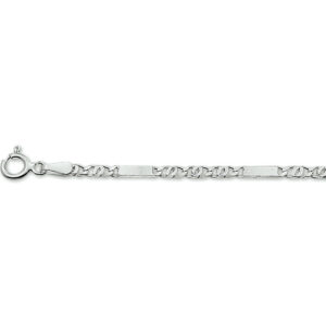 10.02264 KA Zilveren collier valkenoog met tussenstuk 45cm