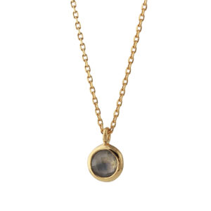 CS1382N Campur goud op zilver collier Labradoriet