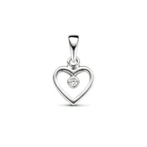13.34791 KA zilver hanger hart zirkonia