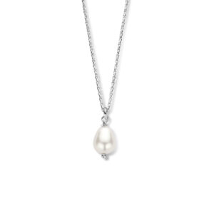 13.35362 KA Zilveren collier zoetwaterparel 45 cm