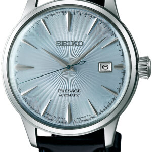 SRPB43J1 Seiko Herenhorloge presage leren band lichtblauw