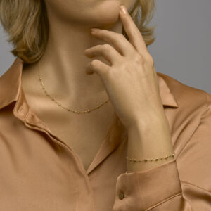 40.22721 KA gouden armband met bolletjes 16,5-18,5cm