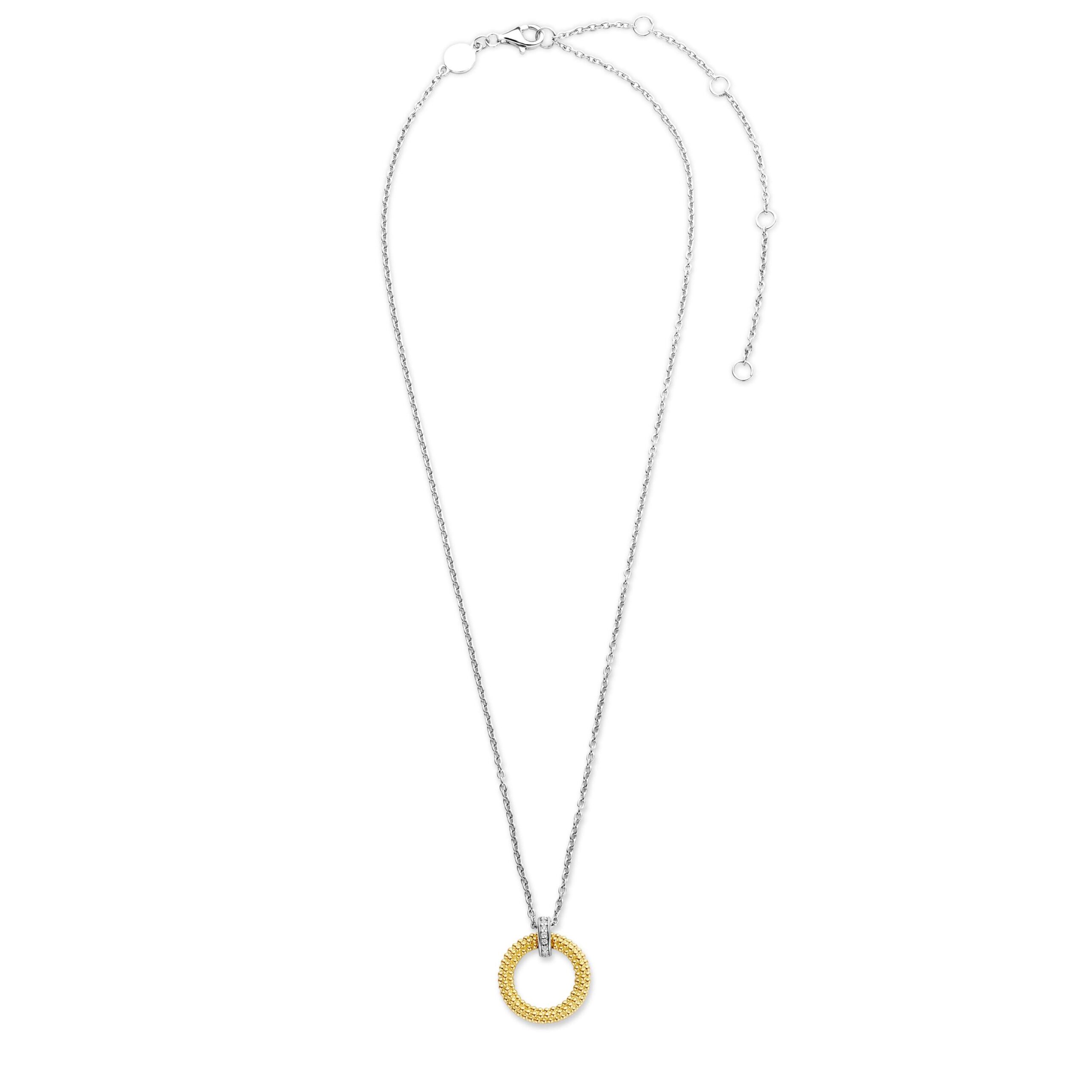 3999ZY- 42 Tisento zilveren-verguld collier met hanger - Afbeelding 3