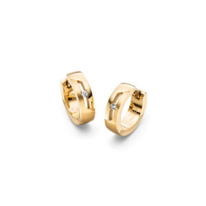 05045-05 Boccia titanium verguld oorringen 0.04ct diamant