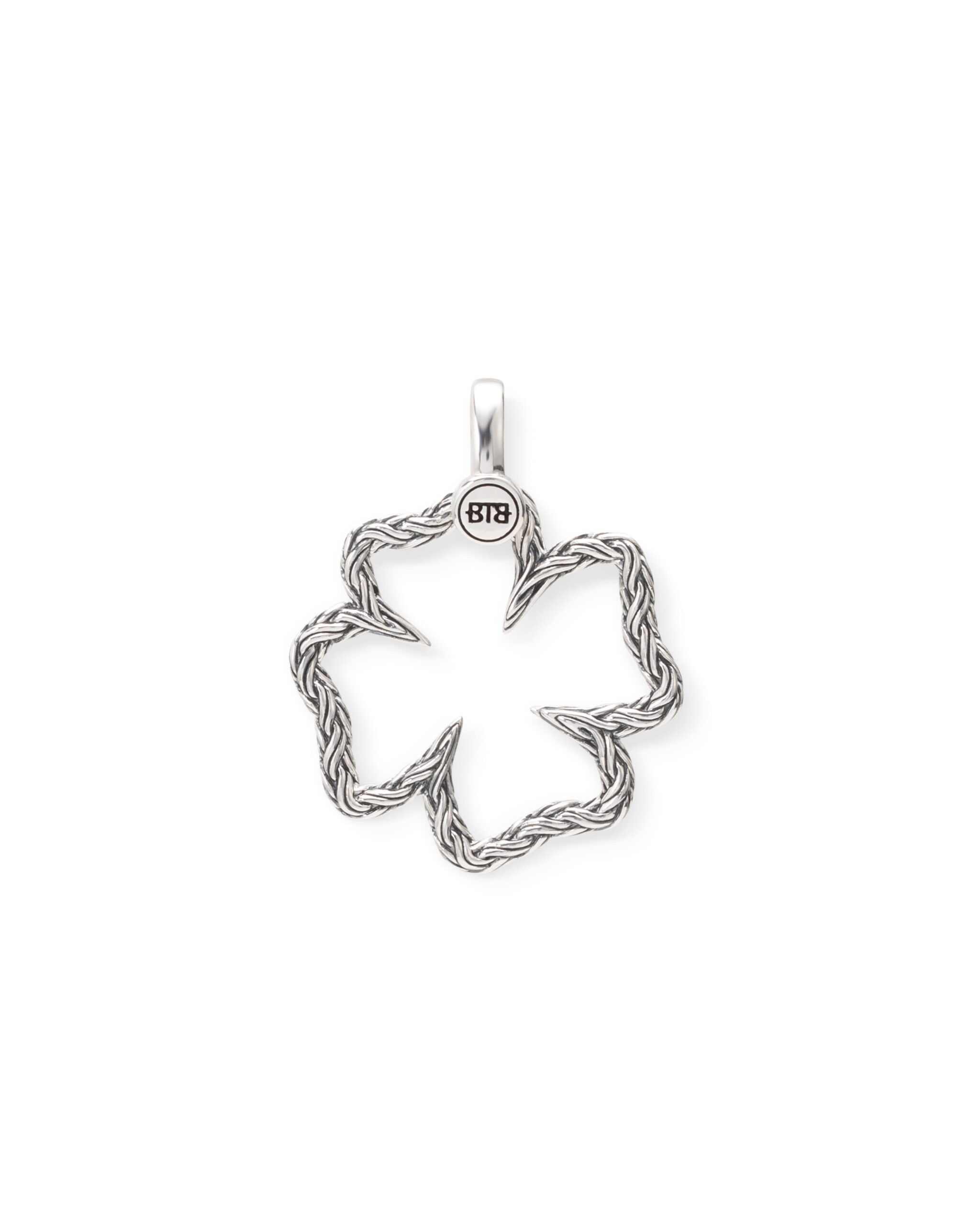 058GV one -Buddha to Buddha Katja mini clover pendant goud op zilver