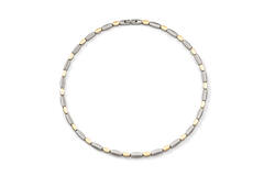 08090-02 Boccia collier titanium bi-color 50cm