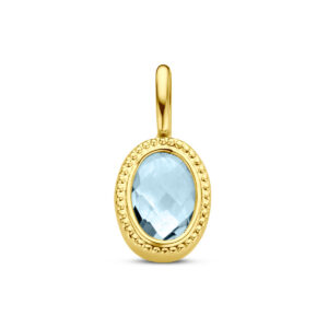 40.31241  KA gouden blauw topaas hanger