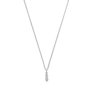13.39910 KA zilveren collier met zirkonia hanger 42-45cm