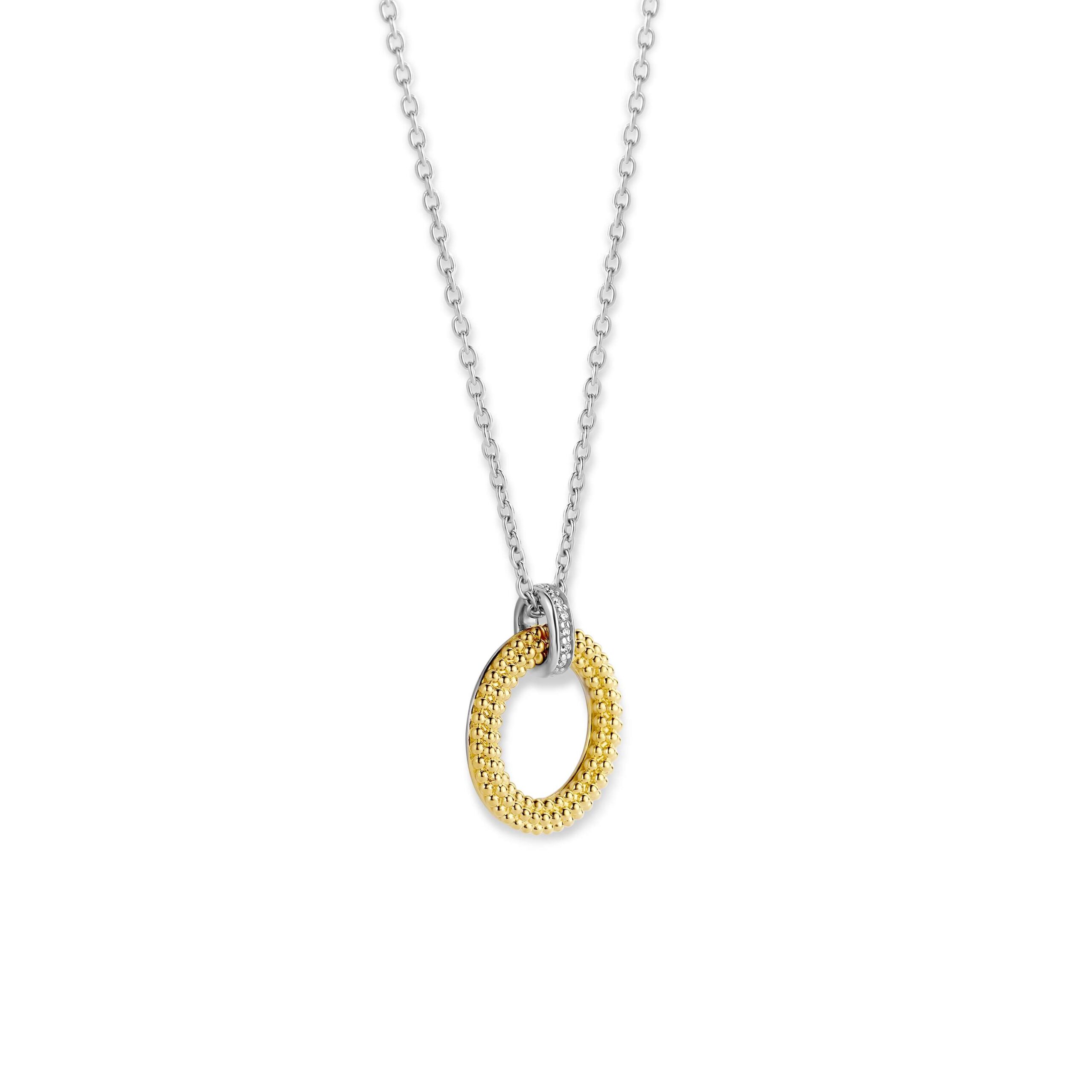 3999ZY- 42 Tisento zilveren-verguld collier met hanger - Afbeelding 2