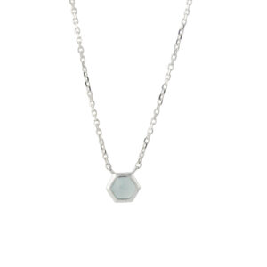 CS1795CH Campur zilver collier Chalcedoon