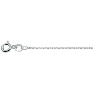 10.18794 KA zilver collier anker gediamanteerd 38cm 1,1mm