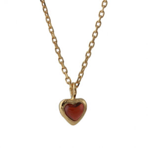 CS1749D Campur goud op zilver collier Granaat