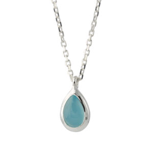 CS1628CH Campur zilver collier Chalcedoon