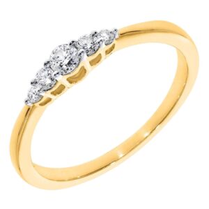GGA3551 Pas ring diamant 5-0.20 H/SI Maat 17 14kt