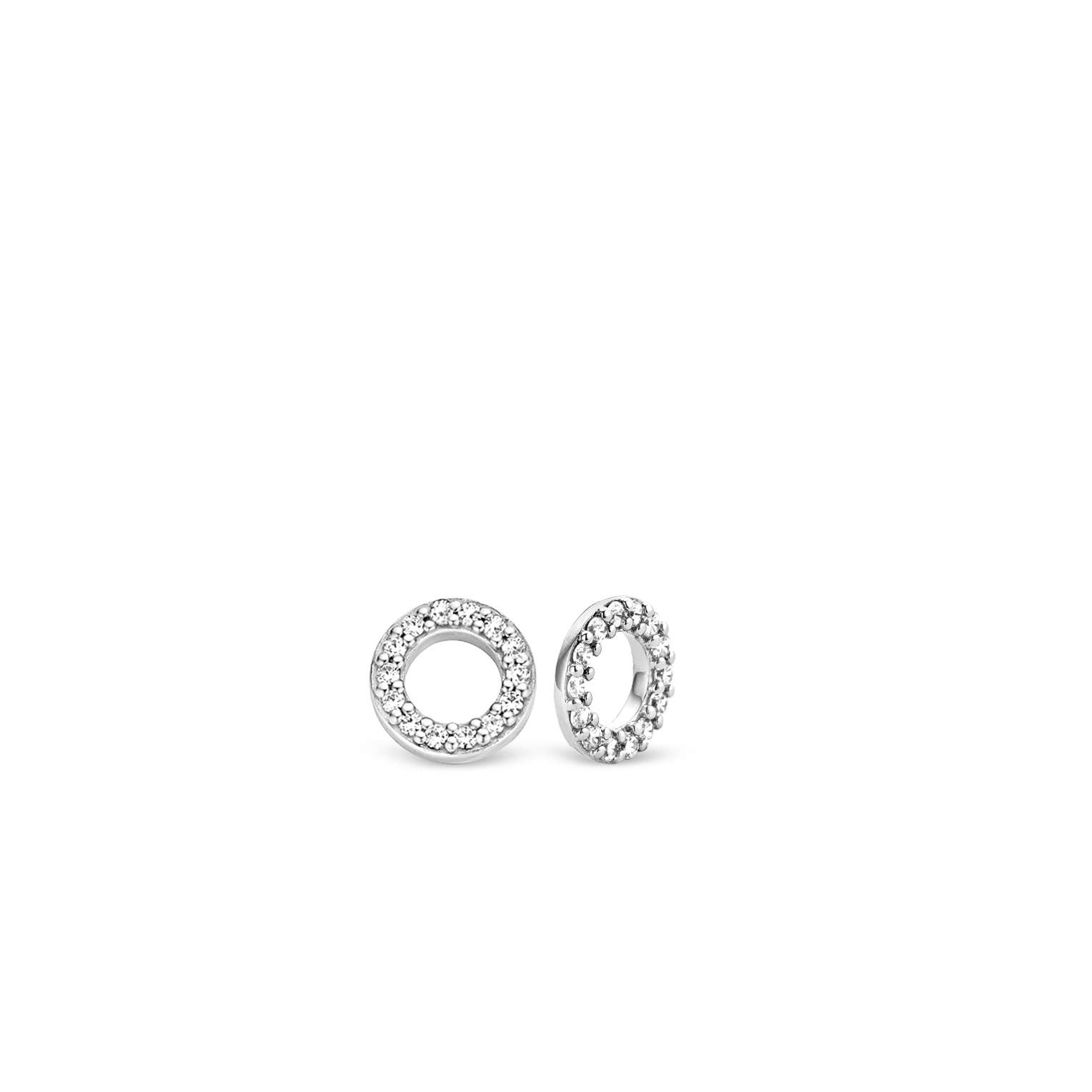 9146ZI Tisento zilver oorbedels zirkonia - Afbeelding 2