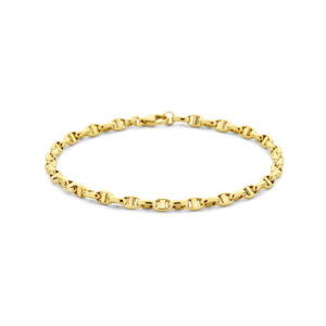 40.19038 gouden armband jasseron ovaal 18,5 cm