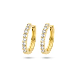 40.22475 KA klapoorringen Diamant 0.15ct SI14kt
