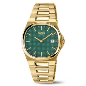 3657-05 Boccia heren horloge titanium goldplated