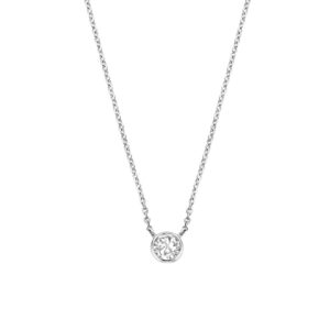 3845ZI Tisento zilver collier met zirkonia 42cm