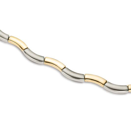 0844-02 Boccia bicolor collier titanium