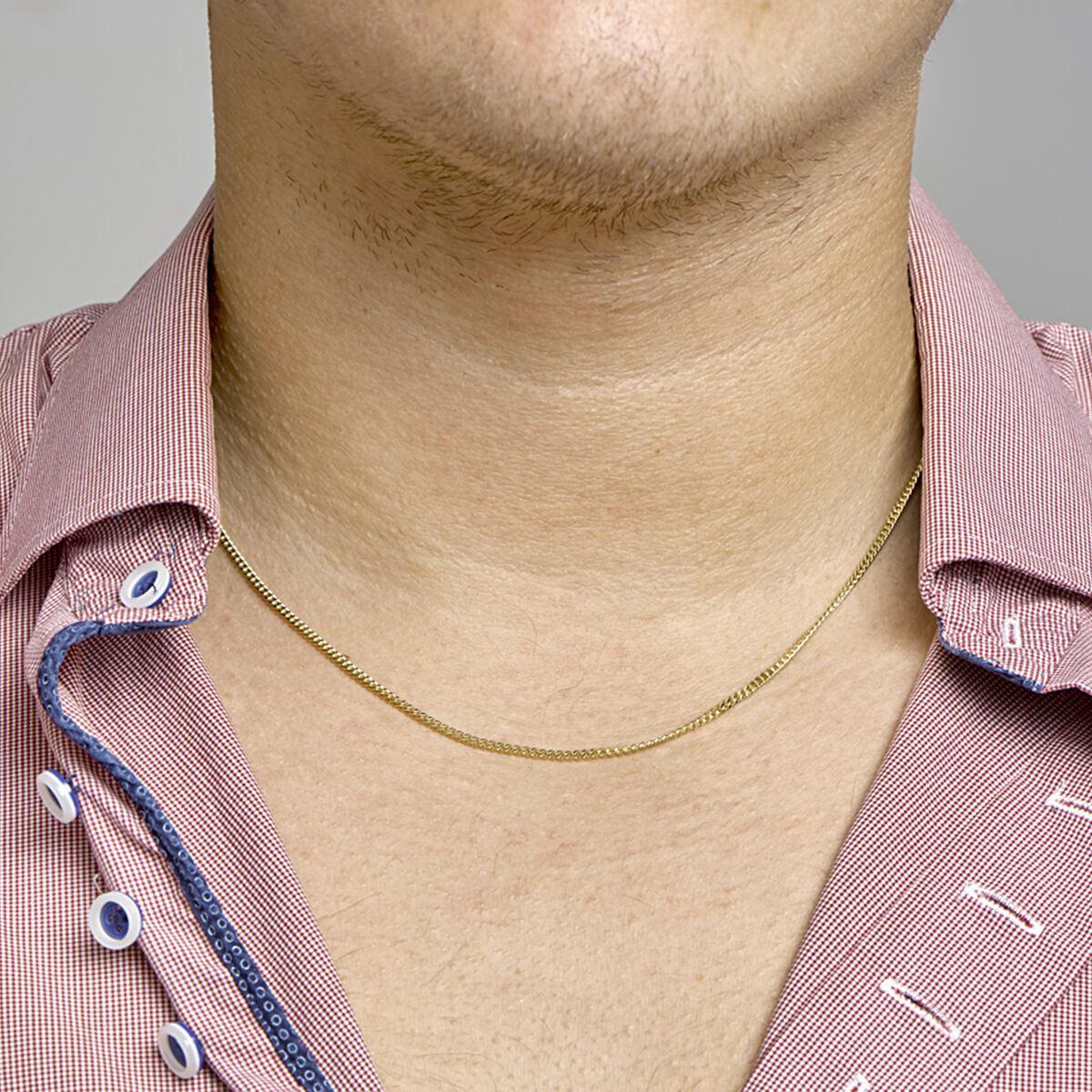 40.04612 KA collier gourmette geelgoud 50 cm 2.1mm - Afbeelding 2